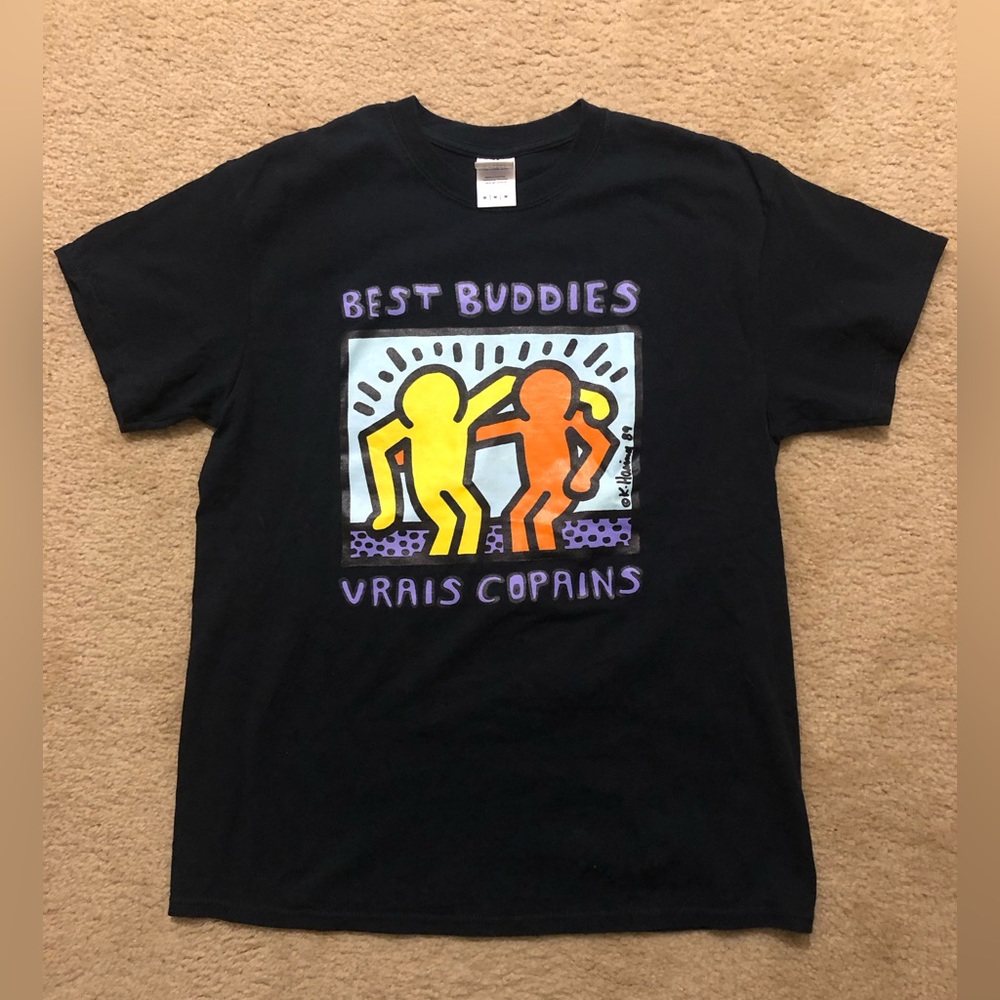 Keith Haring T-shirt Size Medium Best Buddies Vrais Copains